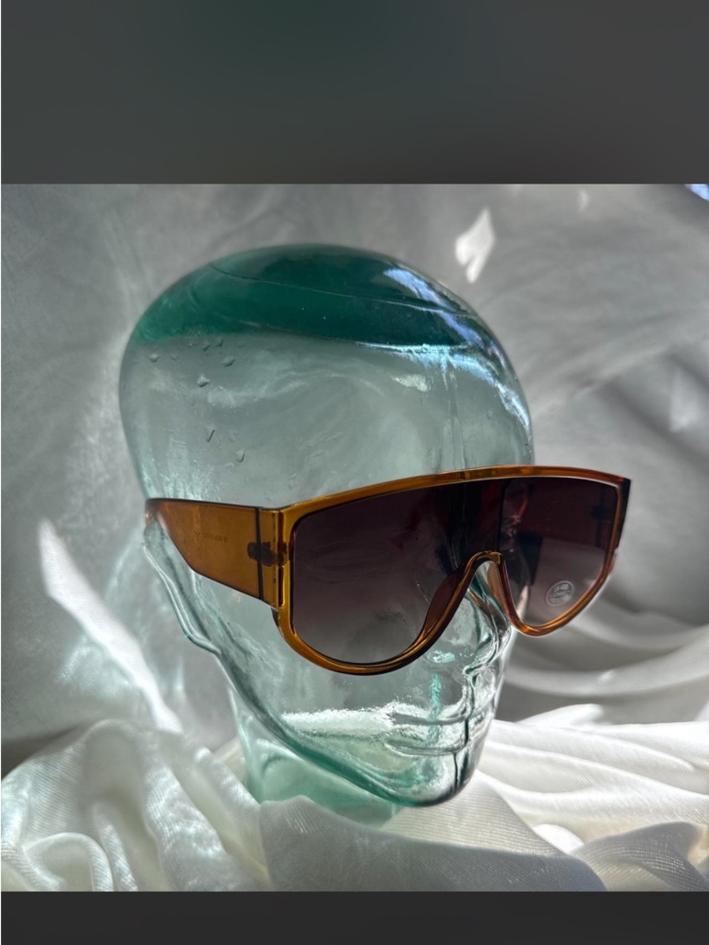 XOXO Amber Brown Shield Sunglasses